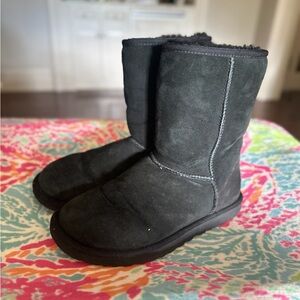 Uggs Classic Black Suede Winter Boots